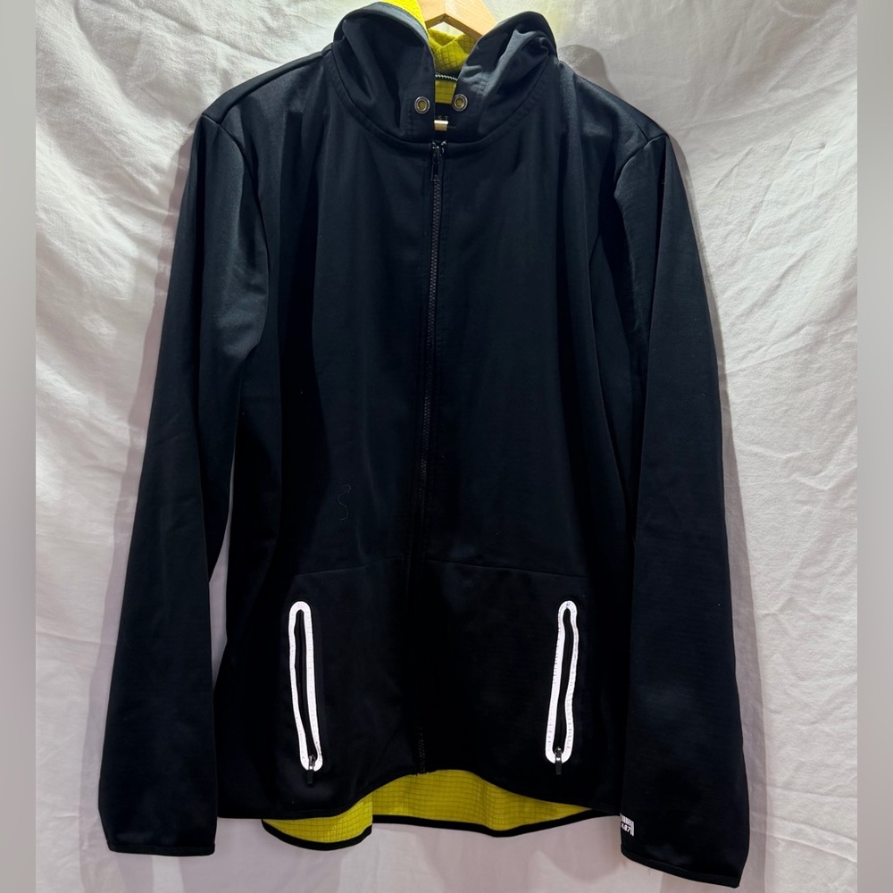 Aeropostale Black Performance Jacket with Yellow Accent